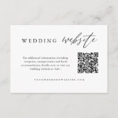 Carte D'accompagnement Mariage de calligraphie QR Code Mariage site Web (Devant)