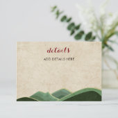 Carte D'accompagnement Mariage de camping rustique (Debout devant)