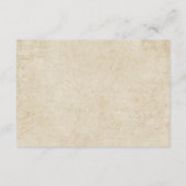 Carte D'accompagnement Mariage de camping rustique (Dos)