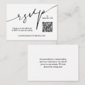 Carte D'accompagnement Mariage de code QR (Devant / Derrière)