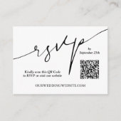 Carte D'accompagnement Mariage de code QR (Devant)