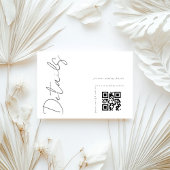 Carte D'accompagnement Mariage de code QR blanc moderne Détails