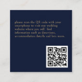 Carte D'accompagnement Mariage de code QR de la Lune de Soleil Céleste my (Dos)