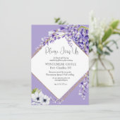 Carte D'accompagnement Mariage de code QR des fleurs de bactéries (Debout devant)