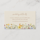 Carte D'accompagnement Mariage de code QR fleur sauvage (Devant)