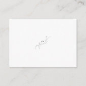 Carte D'accompagnement Mariage de code QR floral croisé noir et blanc (Dos)