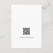 Carte D'accompagnement Mariage de code QR floral pourpre (Dos)