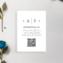 Mariage de code QR minimaliste noir et blanc point