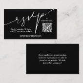 Carte D'accompagnement Mariage de code QR moderne (Devant / Derrière)