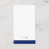 Carte D'accompagnement Mariage de code QR moderne bleu marine minimal (Dos)