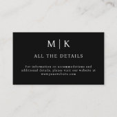 Carte D'accompagnement Mariage de code QR noir et blanc (Devant)