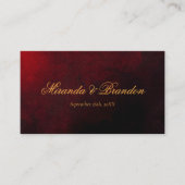 Carte D'accompagnement Mariage de code QR noir et rouge or (Devant)