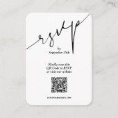 Carte D'accompagnement Mariage de code QR simple (Devant)