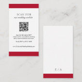 Carte D'accompagnement Mariage de code QR simple et moderne (Devant / Derrière)