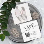 Carte D'accompagnement Mariage de code QR simple photo
