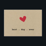 Carte D'accompagnement Mariage de coeur simple RSVP<br><div class="desc">Un design simple de carte de détails de coeur sur Kraft Brown pour correspondre à Faire-part de mariage.</div>