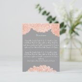 Carte D'accompagnement Mariage de corail Dahlia Peach (Debout devant)