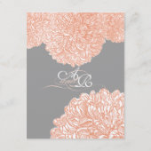 Carte D'accompagnement Mariage de corail Dahlia Peach (Dos)