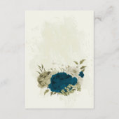 Carte D'accompagnement mariage de couleur beige turquoise détails (Dos)