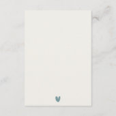 CARTE D'ACCOMPAGNEMENT MARIAGE DE COULEUR D'EAU FLORALE DE LA MARINE BLEU (Dos)