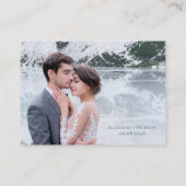 Carte D'accompagnement Mariage de couronnes florales d'or blanc (Dos)