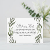 Carte D'accompagnement Mariage de couronnes vertes (Debout devant)