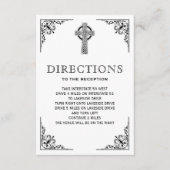 Carte D'accompagnement Mariage de croix celtique noir et blanc (Devant)