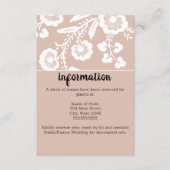 Carte D'accompagnement Mariage de dentelle russe (Devant)