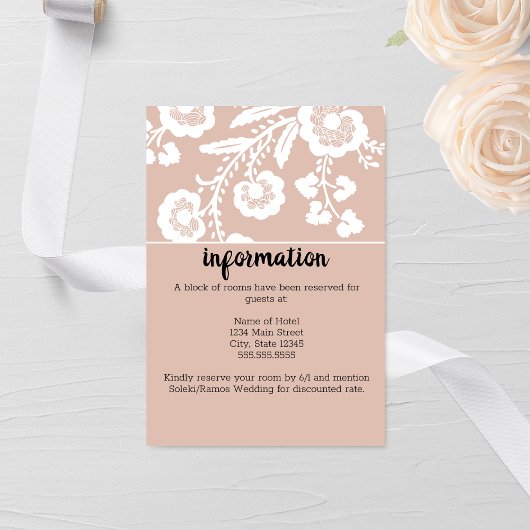 Carte D'accompagnement Mariage de dentelle russe