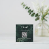 Carte D'accompagnement Mariage de Destination Tropical Scannez le code QR (Debout devant)