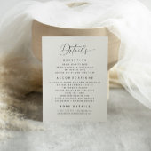 Carte D'accompagnement Mariage de détails minimalistes