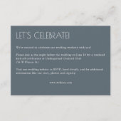 Carte D'accompagnement Mariage de diviseur floral biologique moderne (Devant)