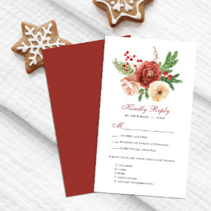 Carte D'accompagnement Mariage de feuillage rose rose pâle en terre cuite