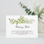 Carte D'accompagnement Mariage de feuillage vert floral qui souhaite bien (Debout devant)