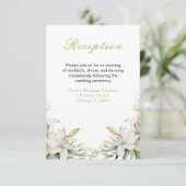 Carte D'accompagnement Mariage de fleurs blanches (Debout devant)