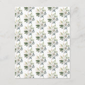 Carte D'accompagnement Mariage de fleurs blanches (Dos)