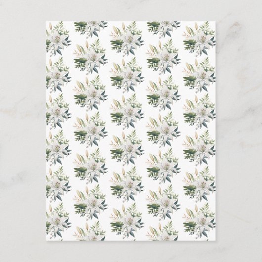 Carte D'accompagnement Mariage de fleurs blanches (Dos)