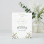 Carte D'accompagnement Mariage de fleurs blanches (Debout devant)