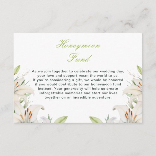 Carte D'accompagnement Mariage de fleurs blanches (Devant)