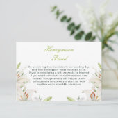 Carte D'accompagnement Mariage de fleurs blanches (Debout devant)
