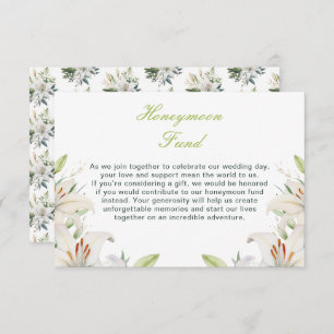 Carte D'accompagnement Mariage de fleurs blanches
