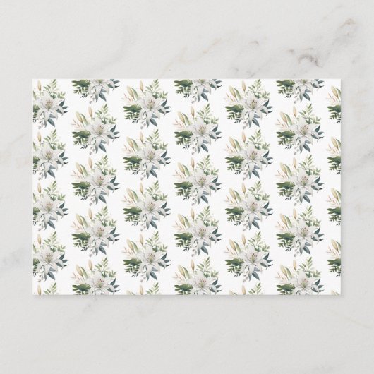 Carte D'accompagnement Mariage de fleurs blanches (Dos)