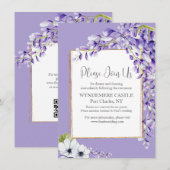 Carte D'accompagnement Mariage de fleurs de bactéries (Devant / Derrière)