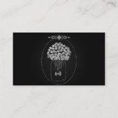 Carte D'accompagnement Mariage de Fleurs de bocal de carton rustique Maso (Dos)