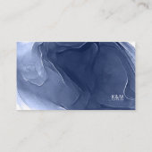 Carte D'accompagnement Mariage de flux d'encre désirant bien bleu ID762 (Dos)