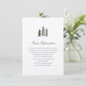Carte D'accompagnement Mariage de forêt de pins Insérer (Debout devant)