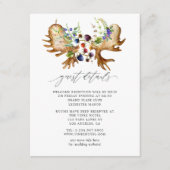 Carte D'accompagnement Mariage de forêt rustique aquarelle (Devant)