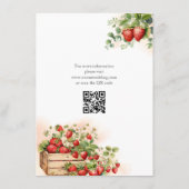 Carte D'accompagnement Mariage de fraises d'aquarelle (Dos)