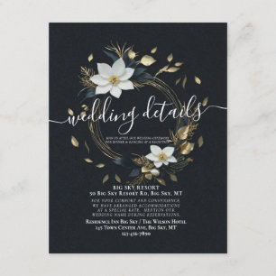 Carte D'accompagnement Mariage de germe blanc Détails du Mariage Photo