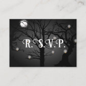 Carte D'accompagnement Mariage de goth noir RSVP (Devant)